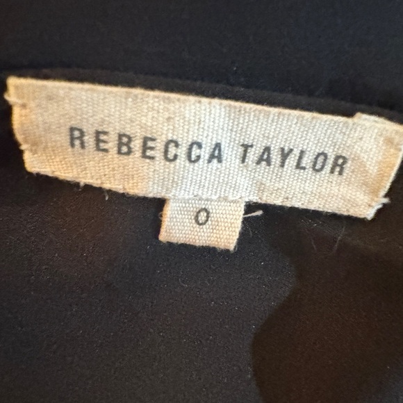 Rebecca Taylor 100% Silk Floral Black Dress - Picture 11 of 11